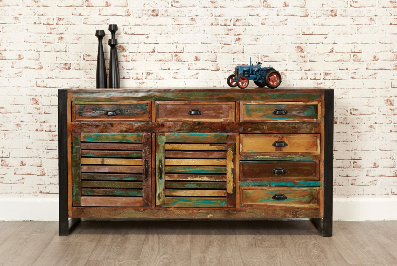 Rustic Large Sideboard Reclaimed Painted Industrial Urban Chic