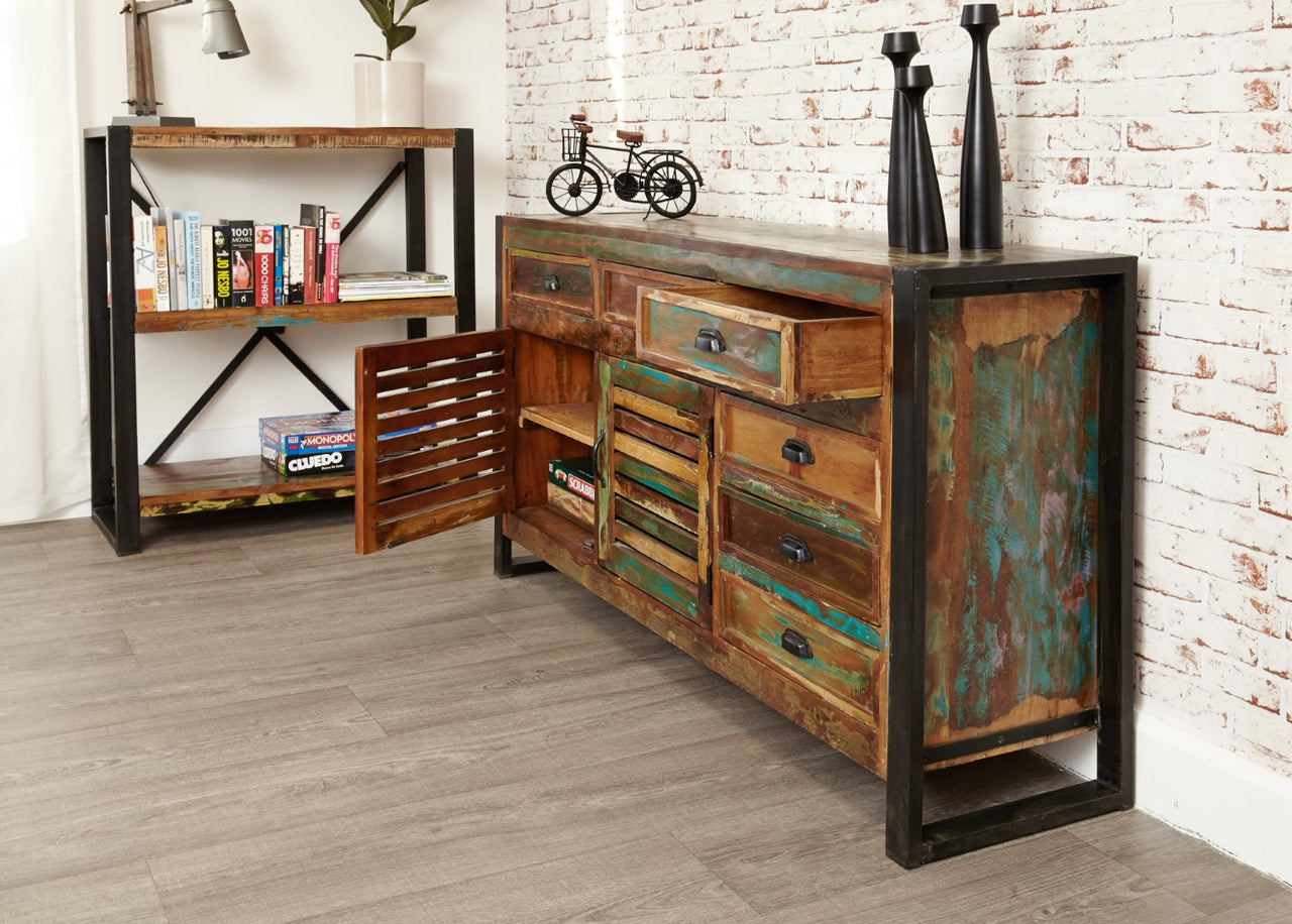 Rustic Large Sideboard Reclaimed Painted Industrial Urban Chic