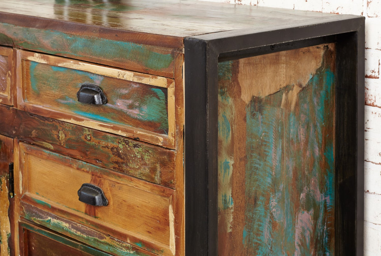 Rustic Large Sideboard Reclaimed Painted Industrial Urban Chic