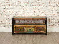 Thumbnail for Rustic Painted Reclaimed Wood Widescreen TV Cabinet