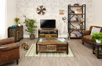 Thumbnail for Rustic Painted Reclaimed Wood Widescreen TV Cabinet