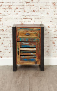 Thumbnail for Wood Lamp Bedside Table Painted Urban Chic Industrial Metal Frame