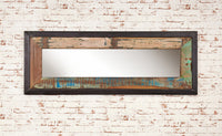 Thumbnail for Rectangular Wall Mirror Reclaimed Rustic Painted Boat Wood