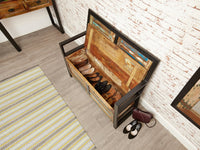 Thumbnail for Shoe Storage Monks Bench Rustic Painted With Lid