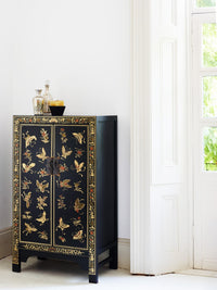 Thumbnail for Chinese Black and Gold Painted Storage Cabinet Oriental Style