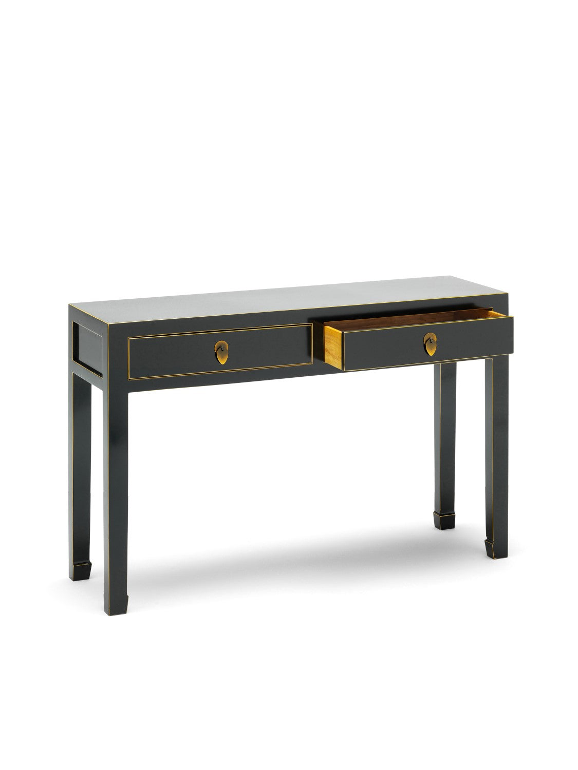 Chinese Painted Black and Gilt Large Console Table