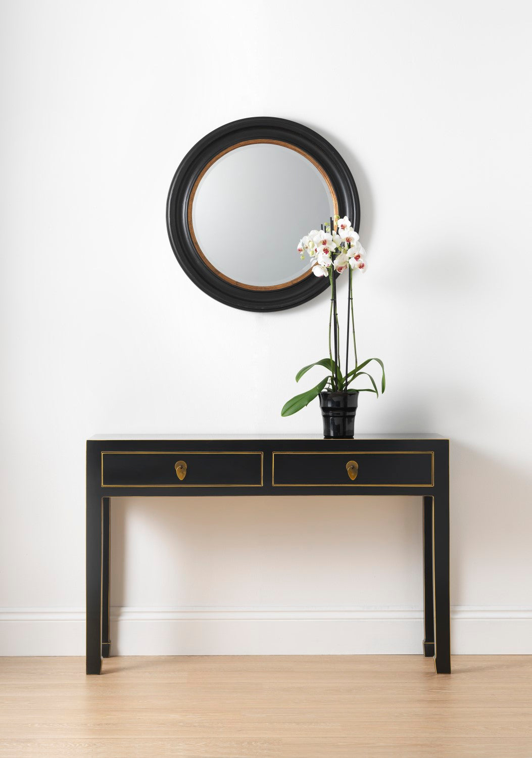 Chinese Painted Black and Gilt Large Console Table