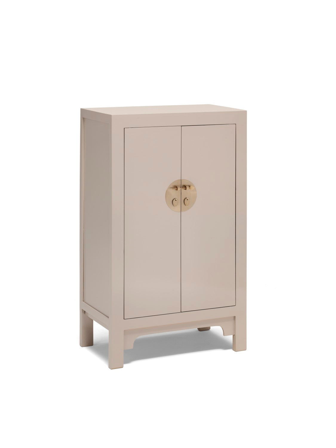 The Nine Schools Oyster Grey Painted Copper Metalwork Small Bookcase Cupboard 120x70x40cm