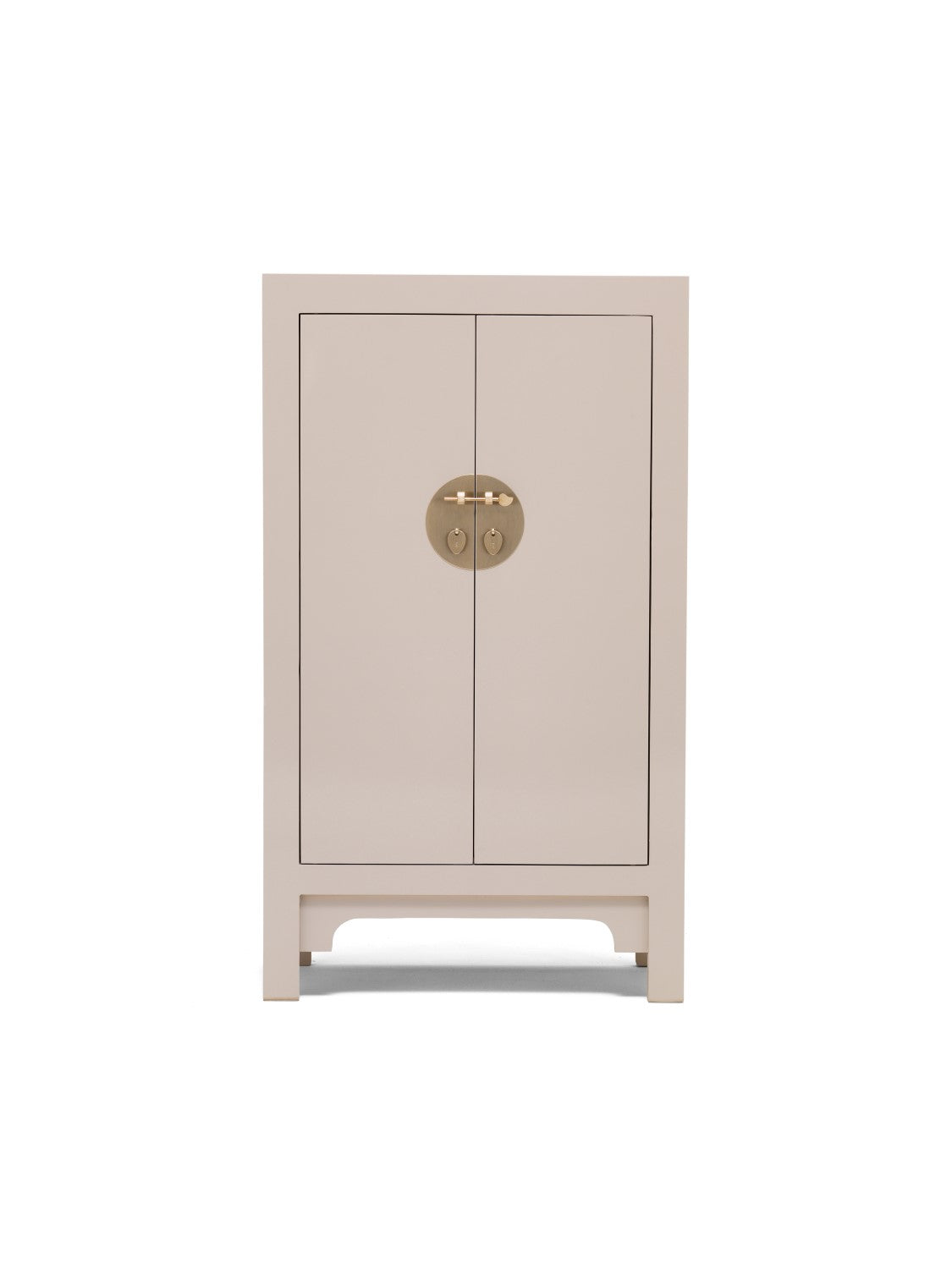 The Nine Schools Oyster Grey Painted Copper Metalwork Small Bookcase Cupboard 120x70x40cm