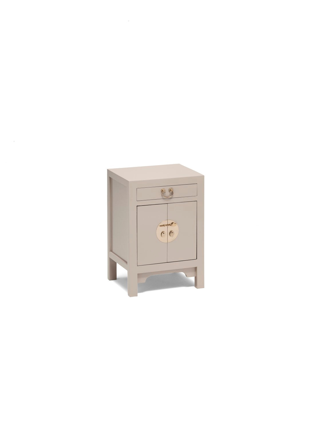 Chinese Painted Oyster Grey Small Cabinet