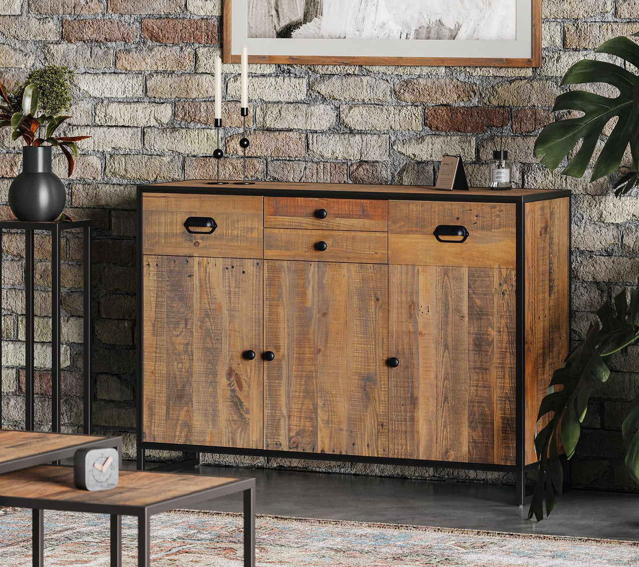 Ooki Sideboard With 3 Doors And 4 Drawers