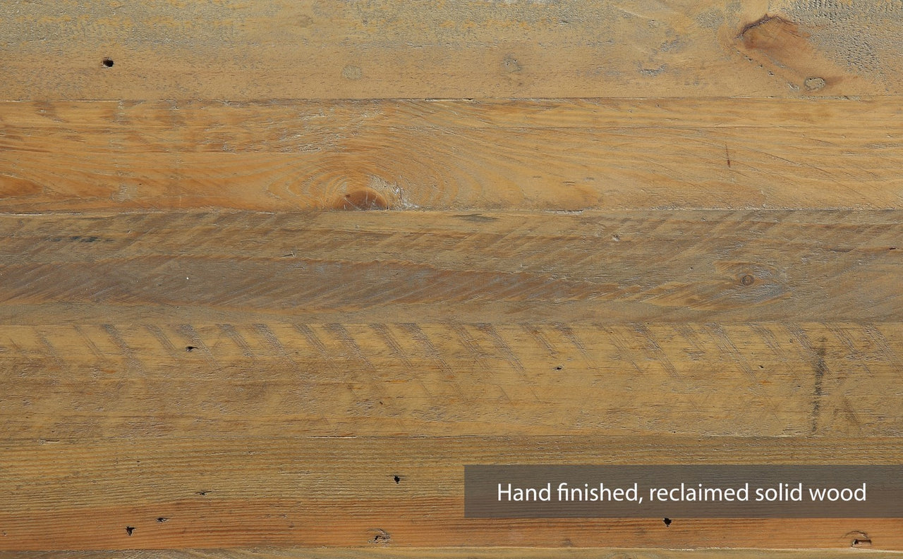 Reclaimed Wood Coffee Table with Lower Shelf