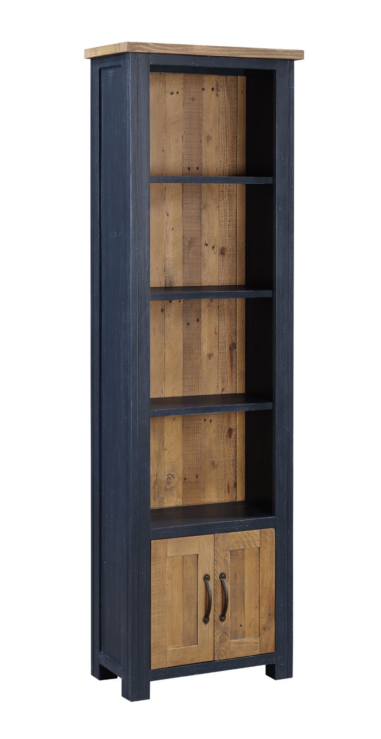 Splash of Blue Narrow Bookcase