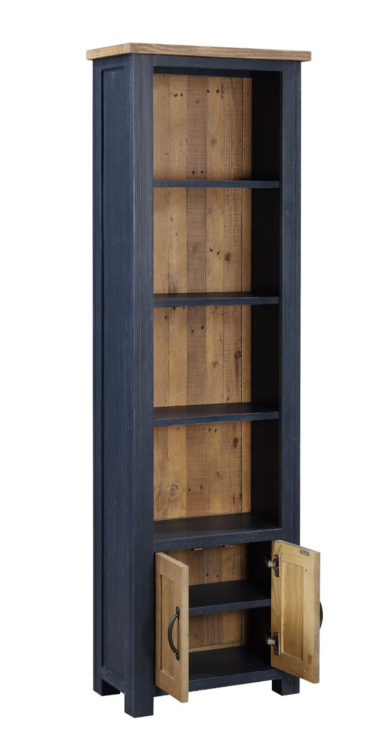 Splash of Blue Narrow Bookcase