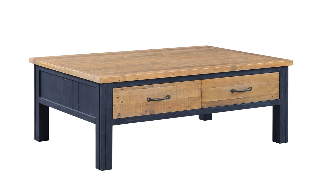 Splash of Blue Coffee Table With Four Drawers