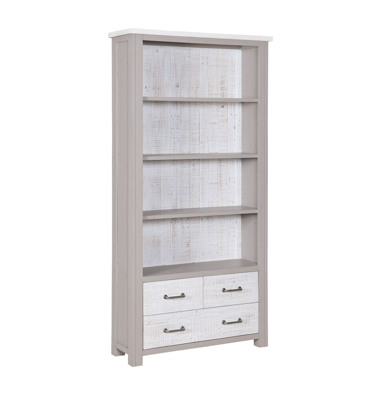 Greystone Large Open Bookcase with Drawers