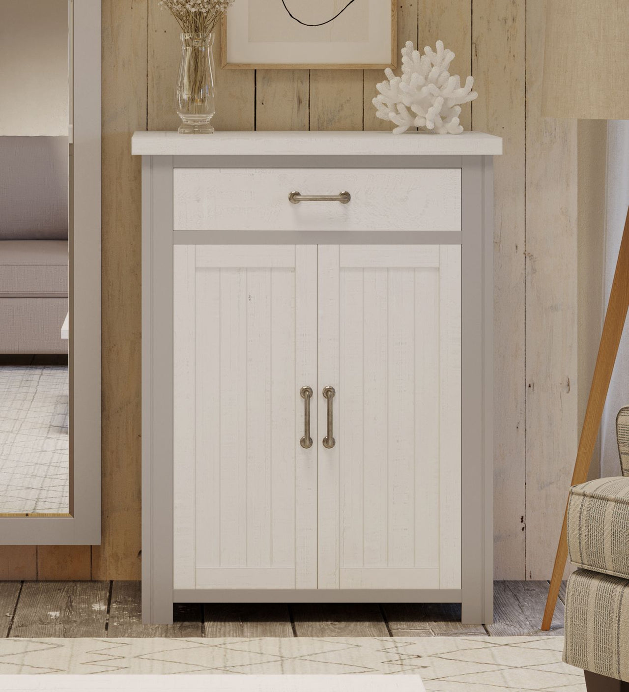 Greystone Shoe Storage Cupboard With Drawer