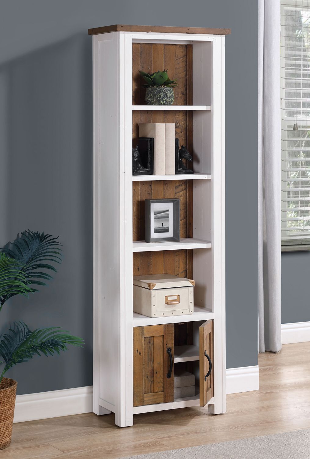 Splash of White Narrow Bookcase