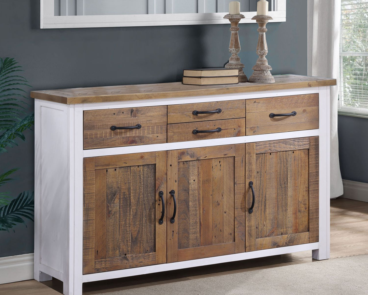 Splash of White Sideboard 3 Door 4 Drawer