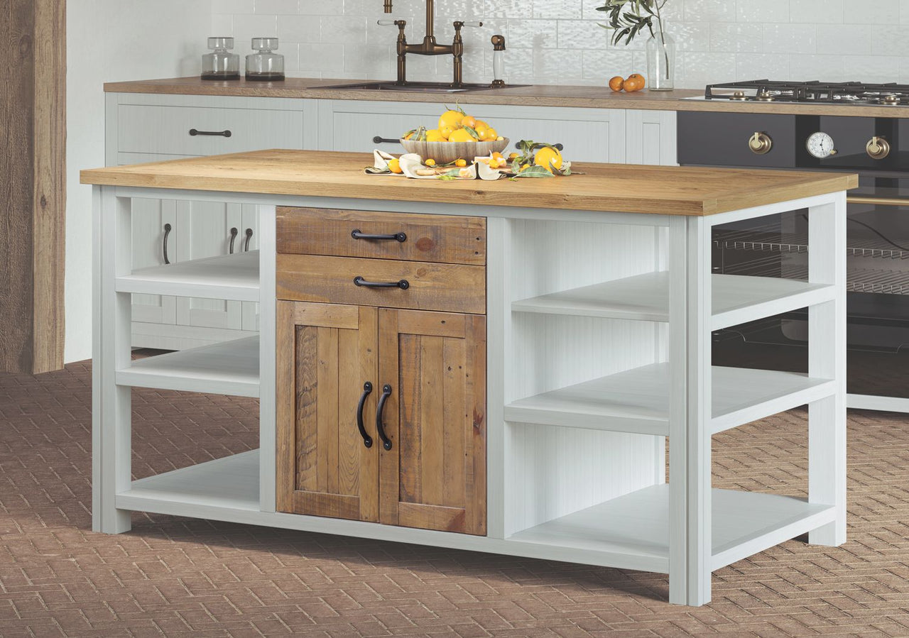 Splash of White Kitchen Island