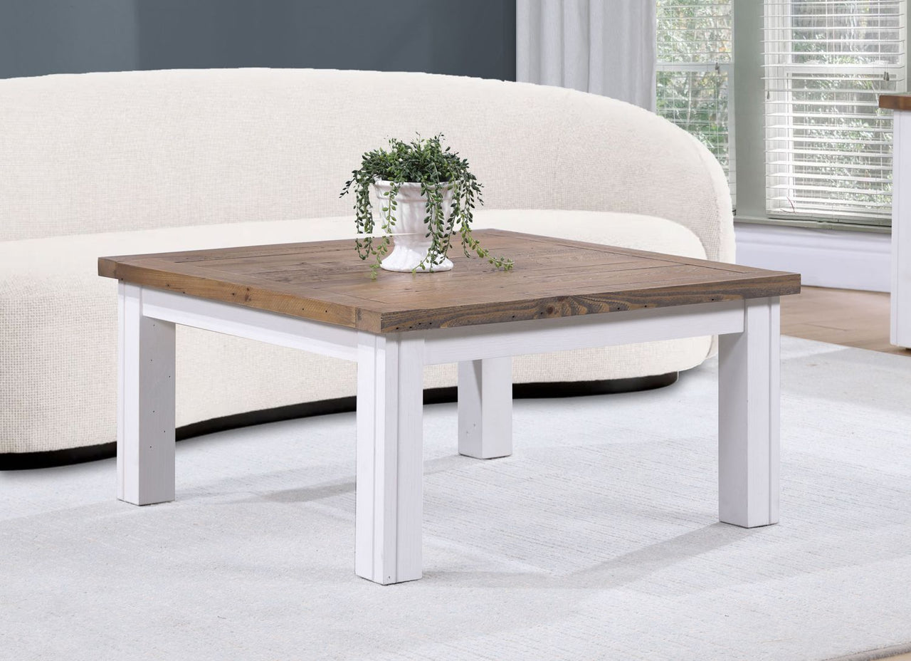 Splash of White Low Square Coffee Table