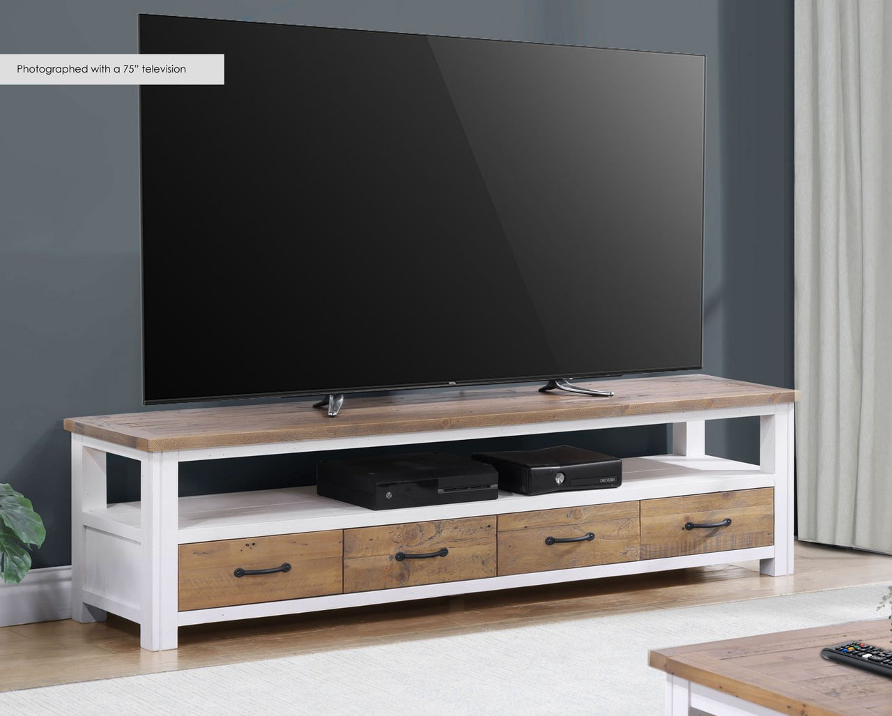 Splash of White Large Widescreen Television cabinet