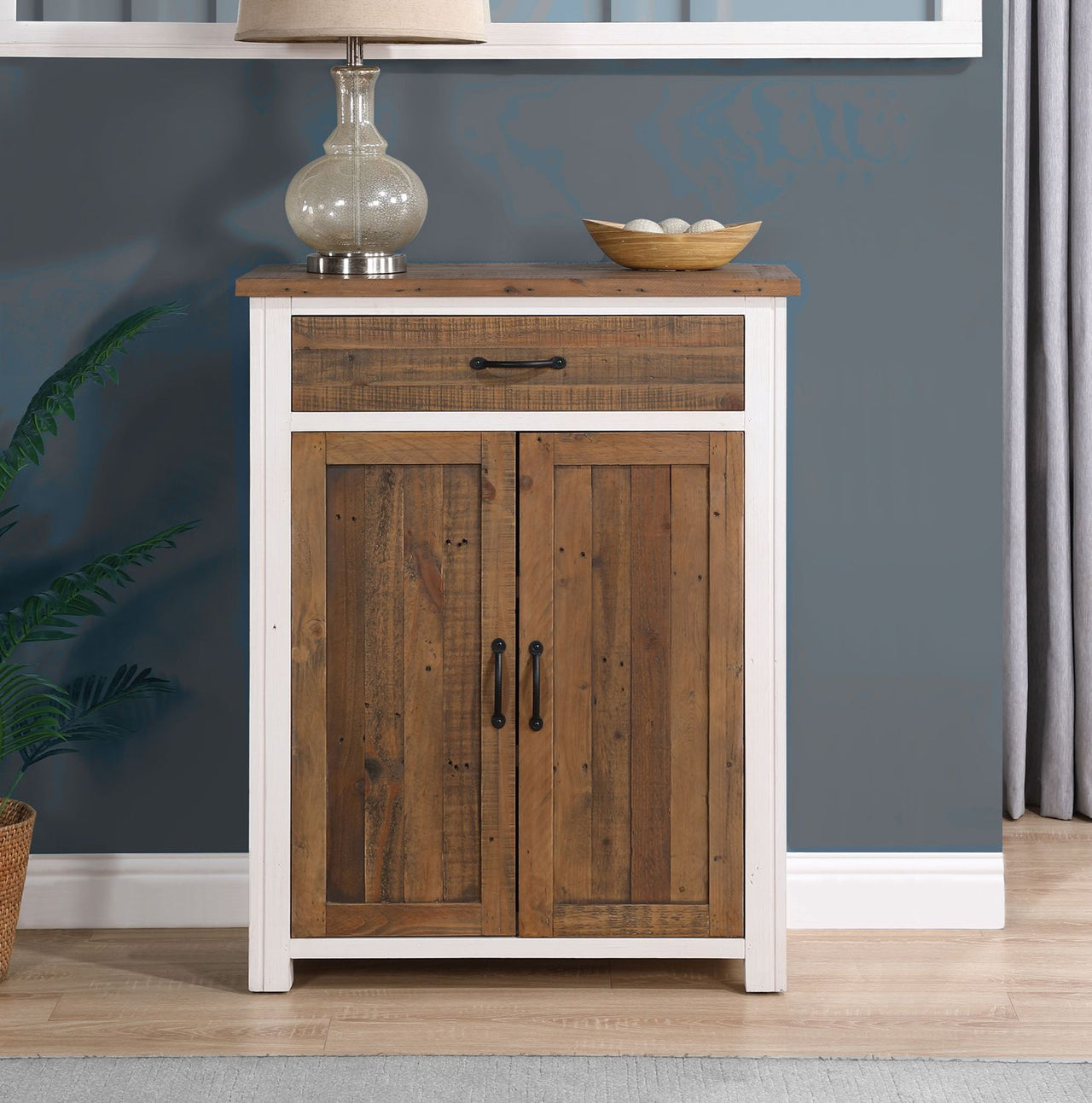 Splash of White Shoe Storage Cupboard With Drawer