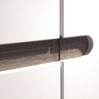 Thumbnail for White High Gloss and Oak Bedside Table Extension For Bed