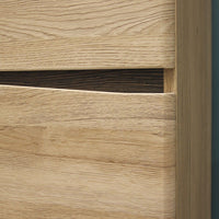 Thumbnail for Traditional Dark Oak Trim 8 Drawer Chest With Unique Metal Handles